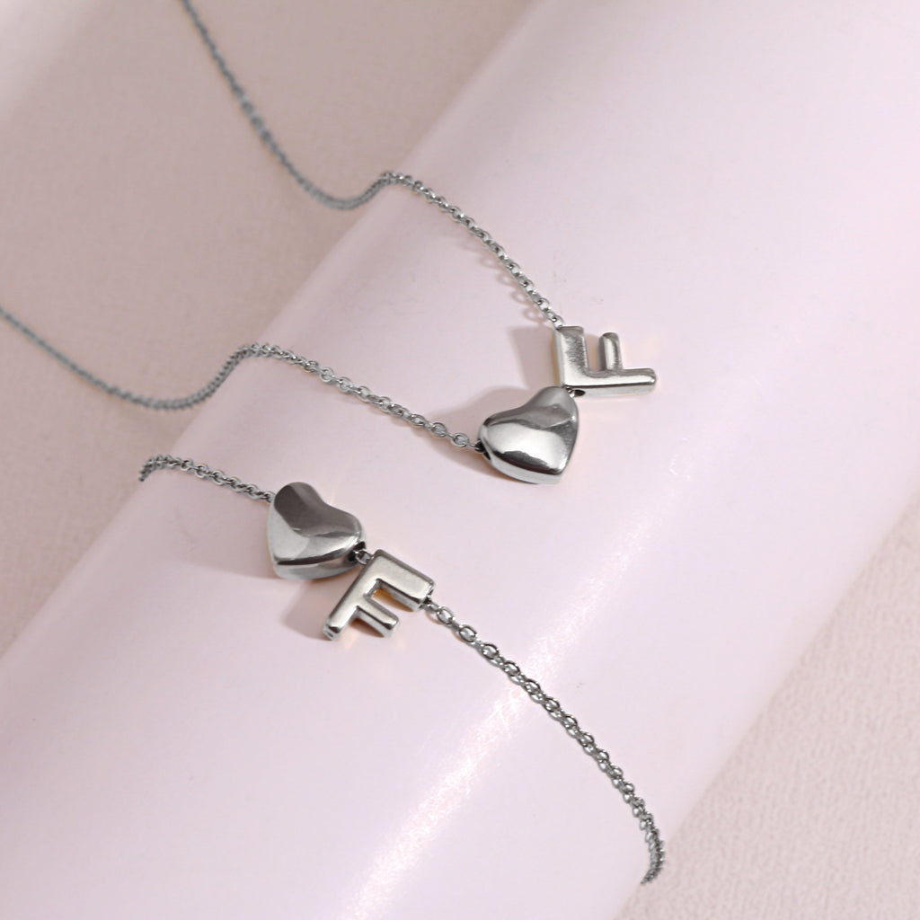 Heart Pendant Titanium Steel Necklace