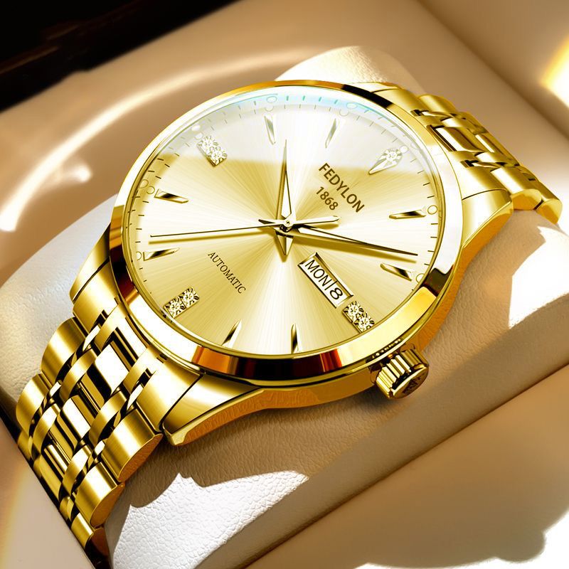 Fully automatic non-mechanical watch with water resistance