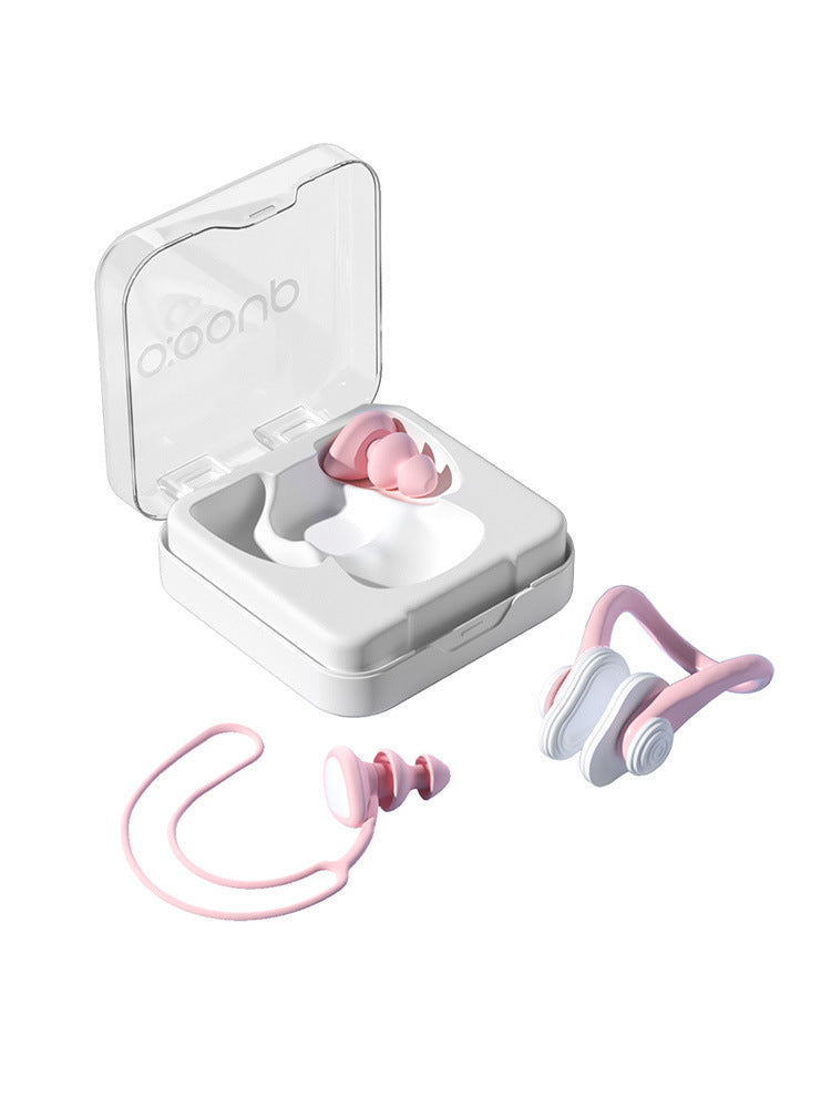 Swimming Earplugs with Nose Clip Set
