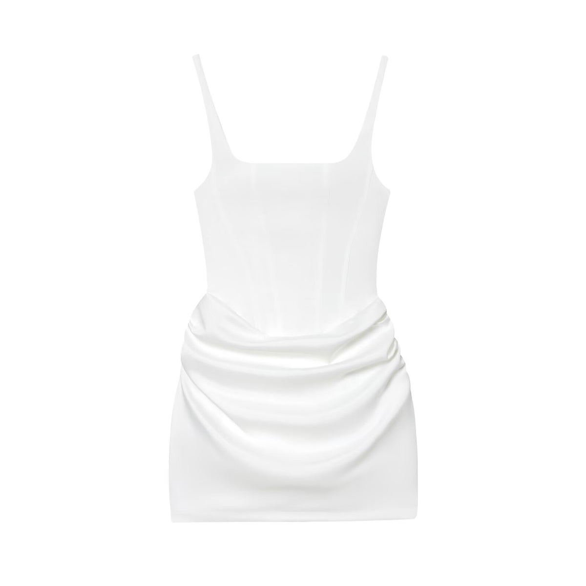 French-Style Sleeveless Bodycon Tie-Waist Dress