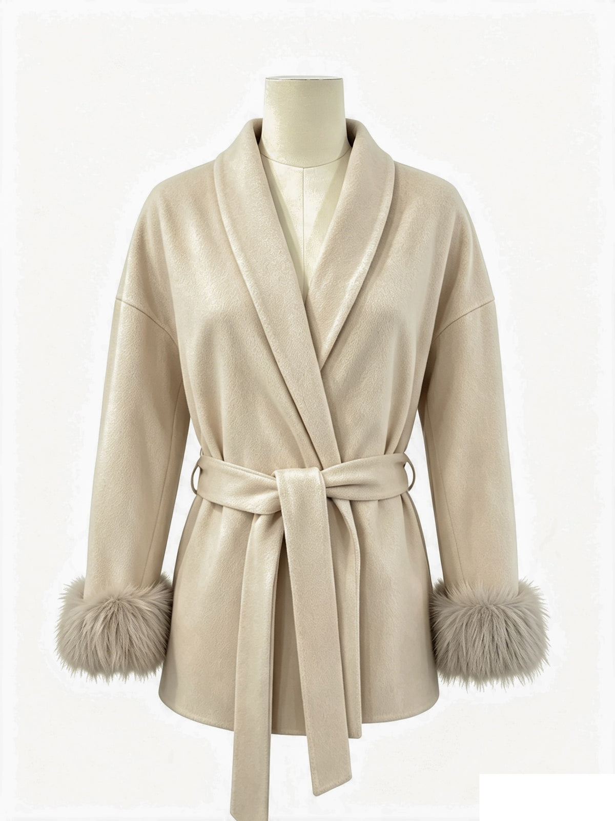 Wool coat, short-style overcoat