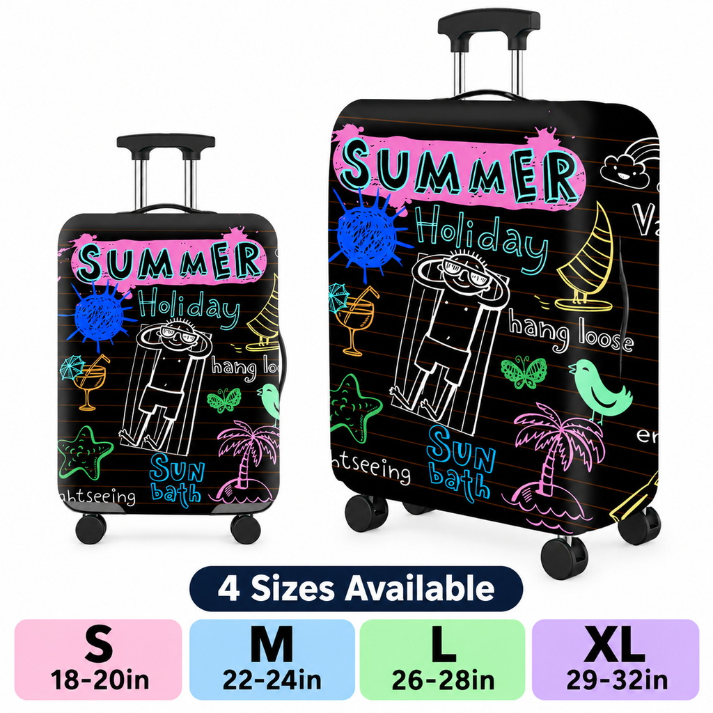 Printed Stretch Suitcase Cover