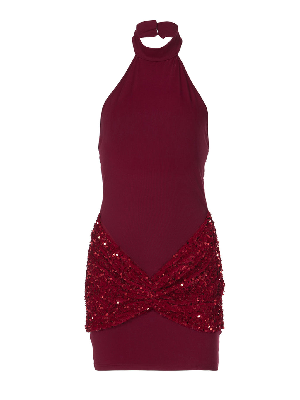 Sequin Halter Neck Bodycon Dress