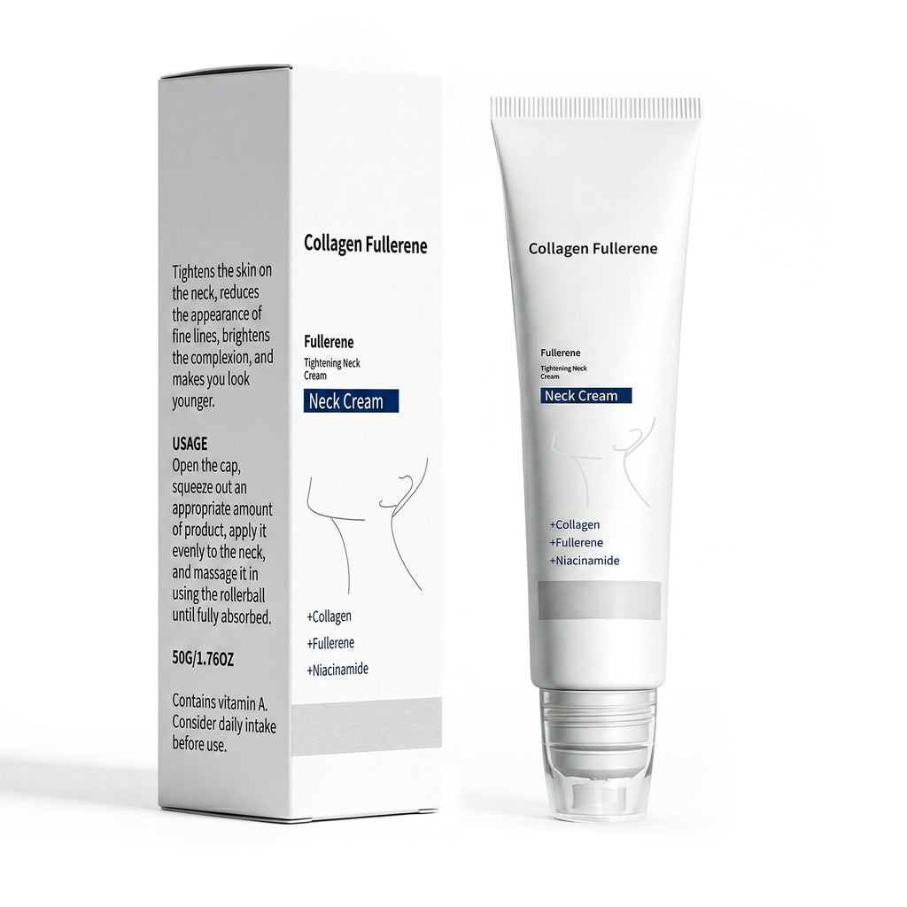Plump and smooth neck cream massage to reduce neck wrinkles
