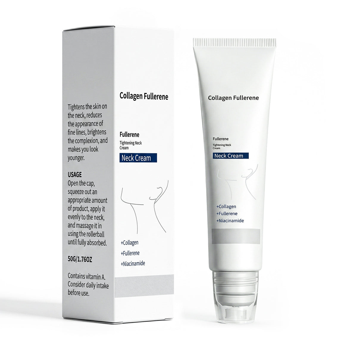 Plump and smooth neck cream massage to reduce neck wrinkles