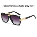 Retro Square Polarized Sunglasses Metal Frame