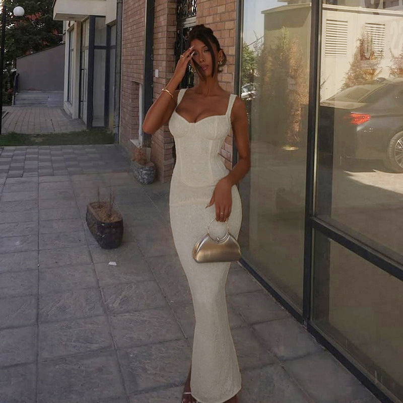 Elegant Lace Bodycon Evening Dress