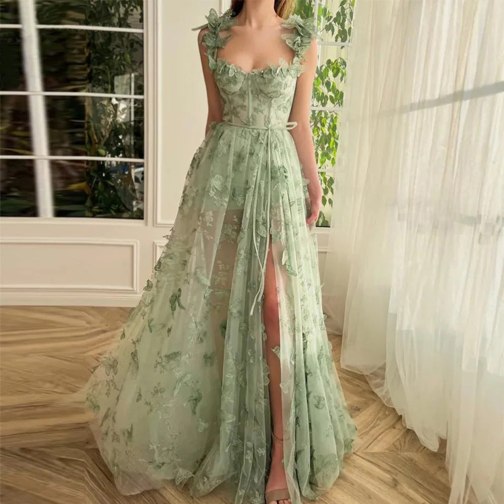 Elegant Spaghetti Strap Party Dress