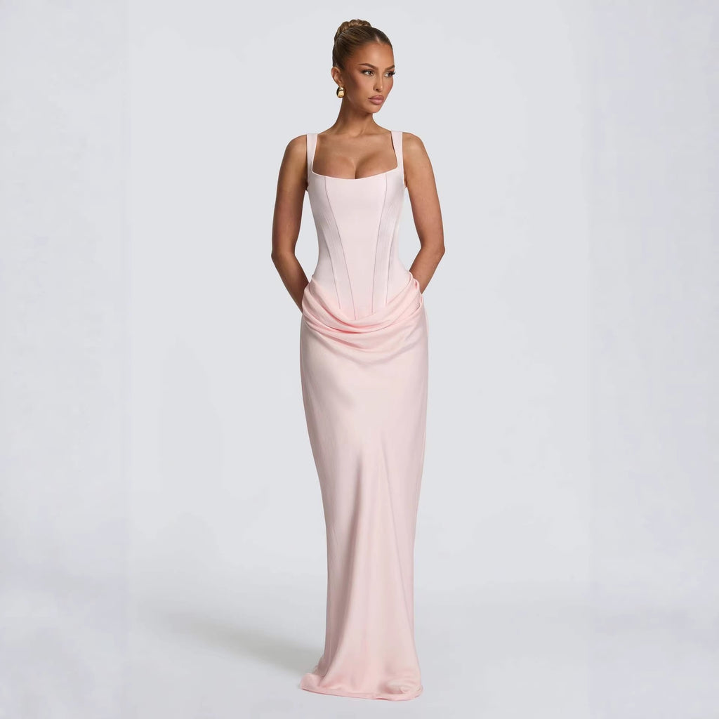 Sleeveless Bodycon Dress with Square Neck