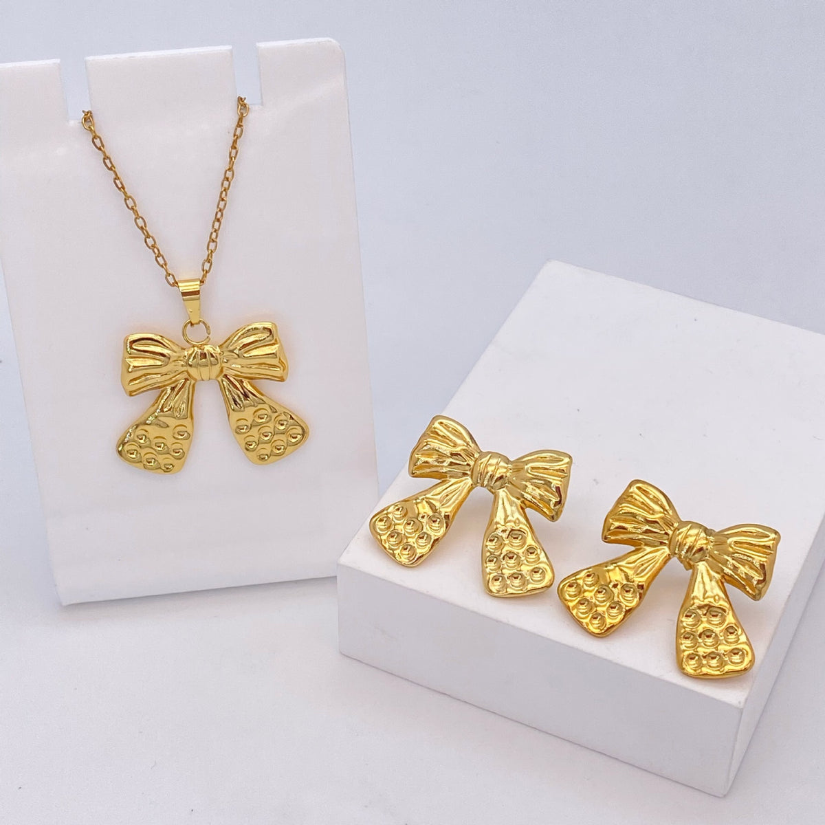 Stainless Steel Earrings and Necklace