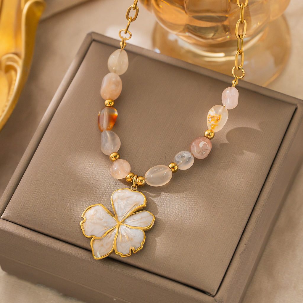 Flower butterfly necklace collar chain