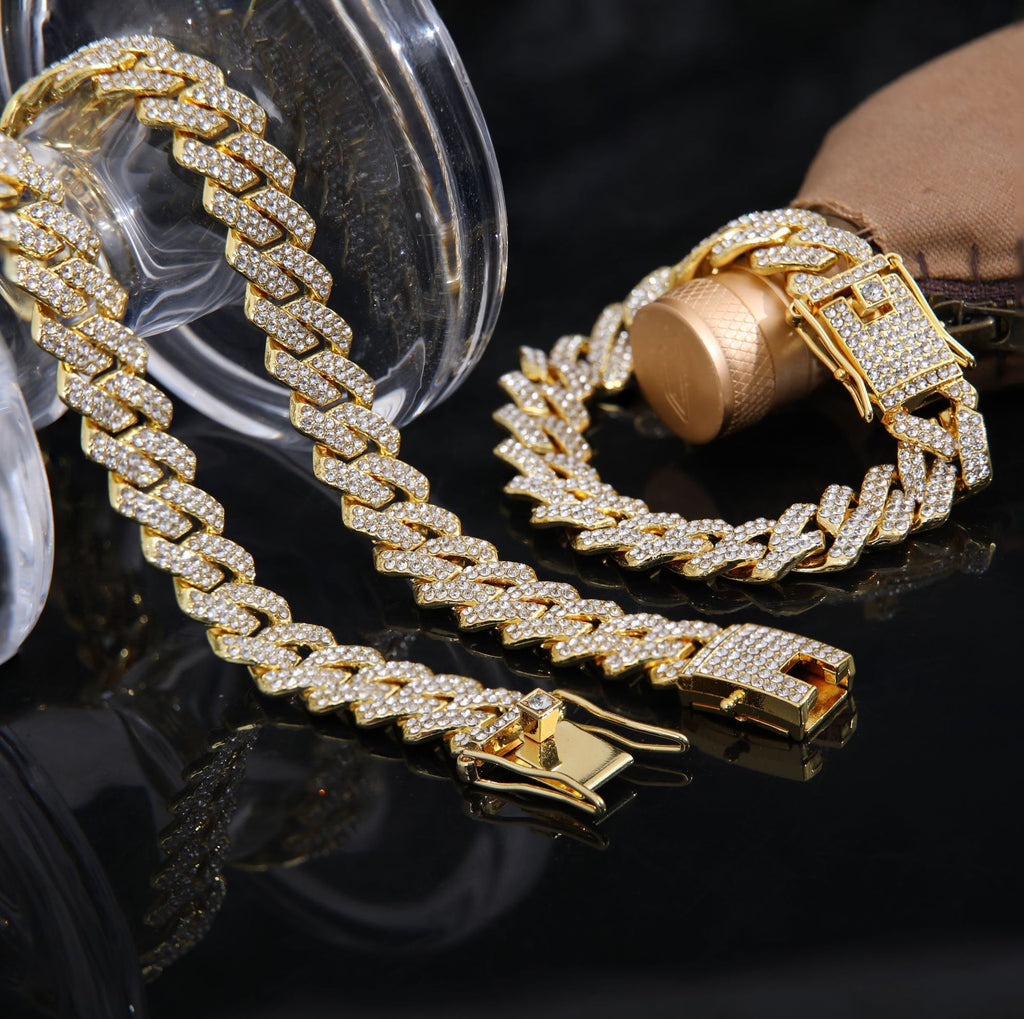Diamond Cuban Chain Necklace Hip Hop Style