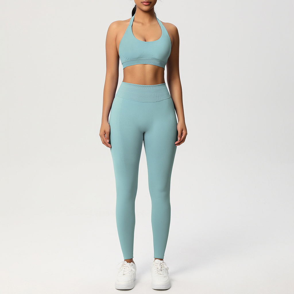 Seamless Solid Color Knitted Yoga Wear