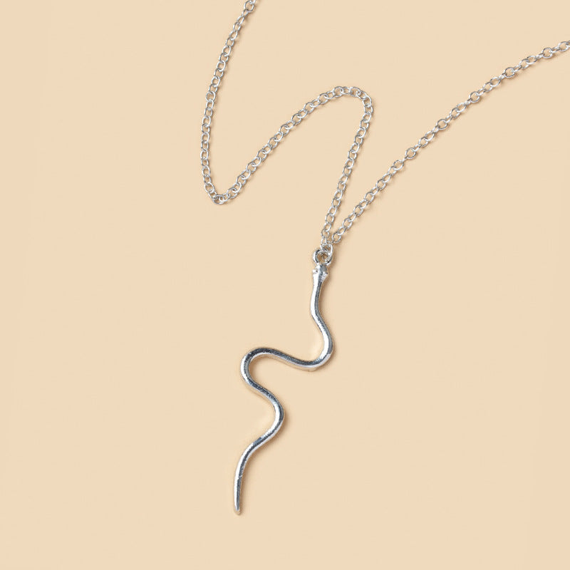 Snake Shape Electroplating Pendant Necklace