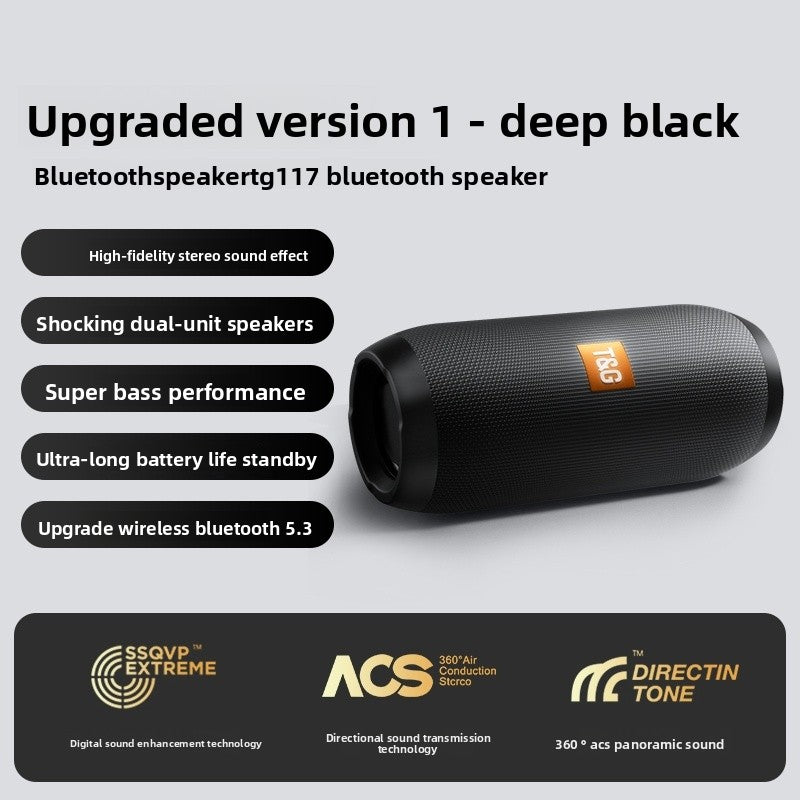 Portable Bluetooth Speaker with Enhanced Bass