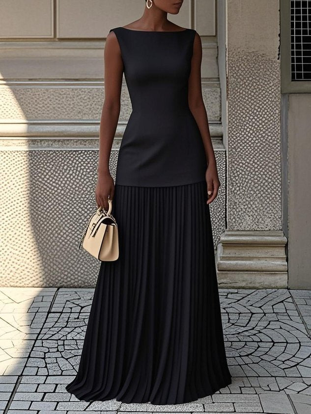 Women's Sleeveless Knit Vest and Skirt Set