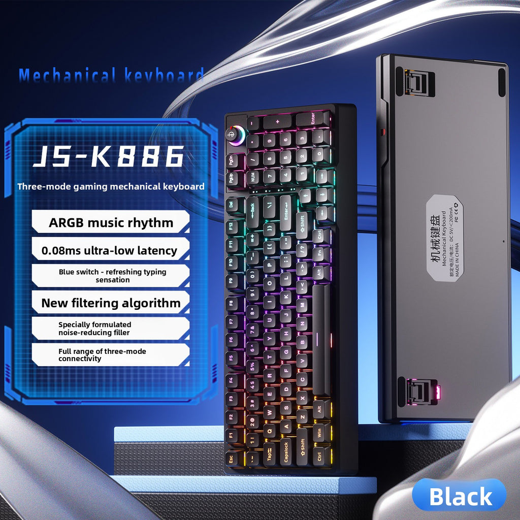 Mechanical Keyboard with Blue Switches and RGB Backlight