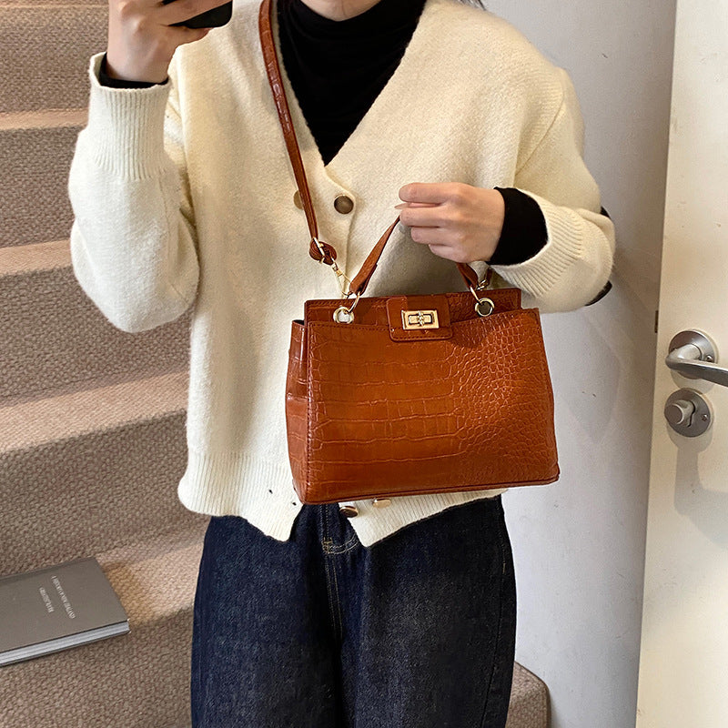 Textured PU Crossbody Bag with Phone Pocket