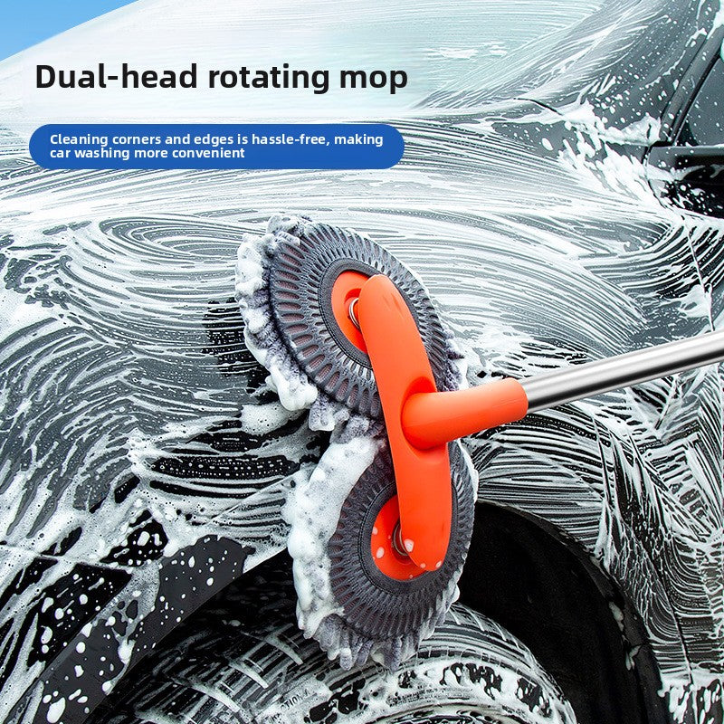 Telescopic Rotating Car Wash Mop with Soft Brush