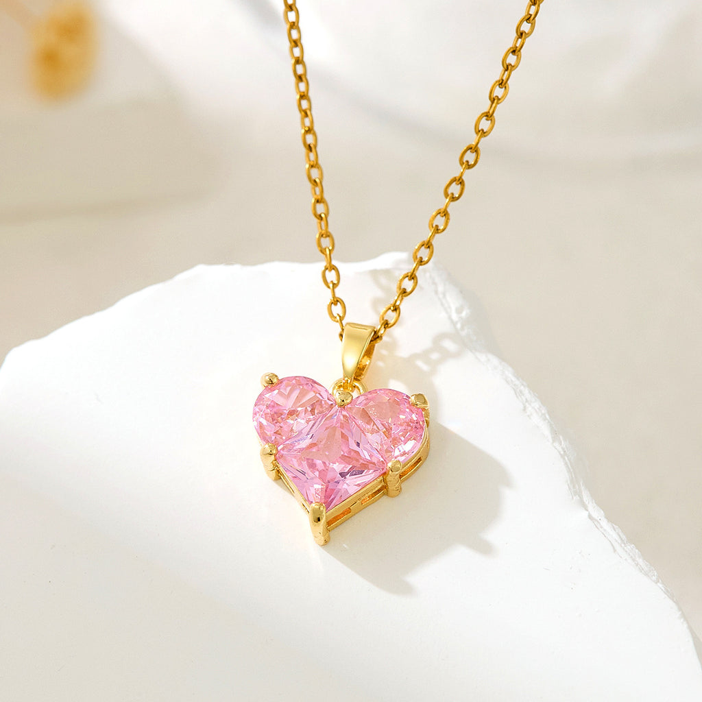 Heart Shape Zircon Necklace