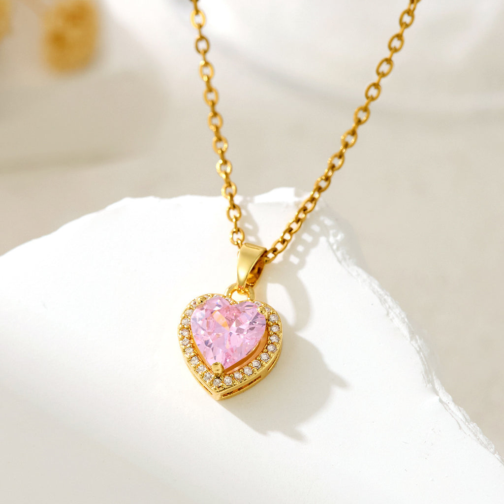 Heart Shape Zircon Necklace