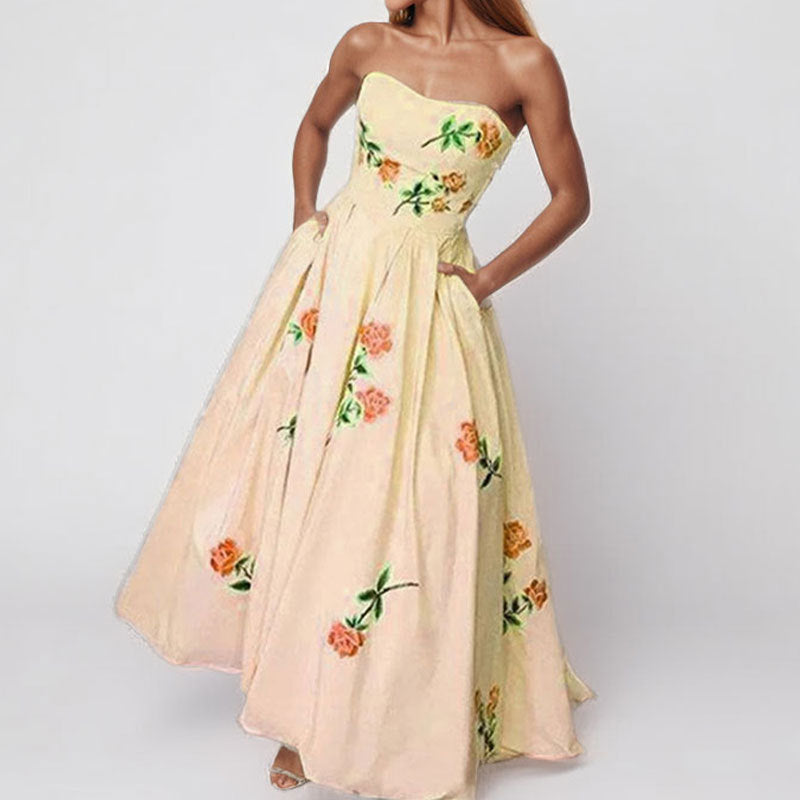 Printed Dress Elegant Long Dress