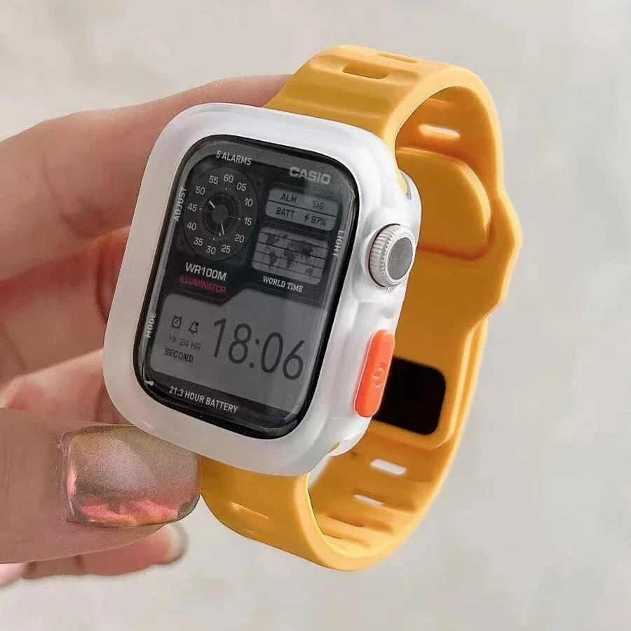 Apple Watch Silicone Strap and Protective Case