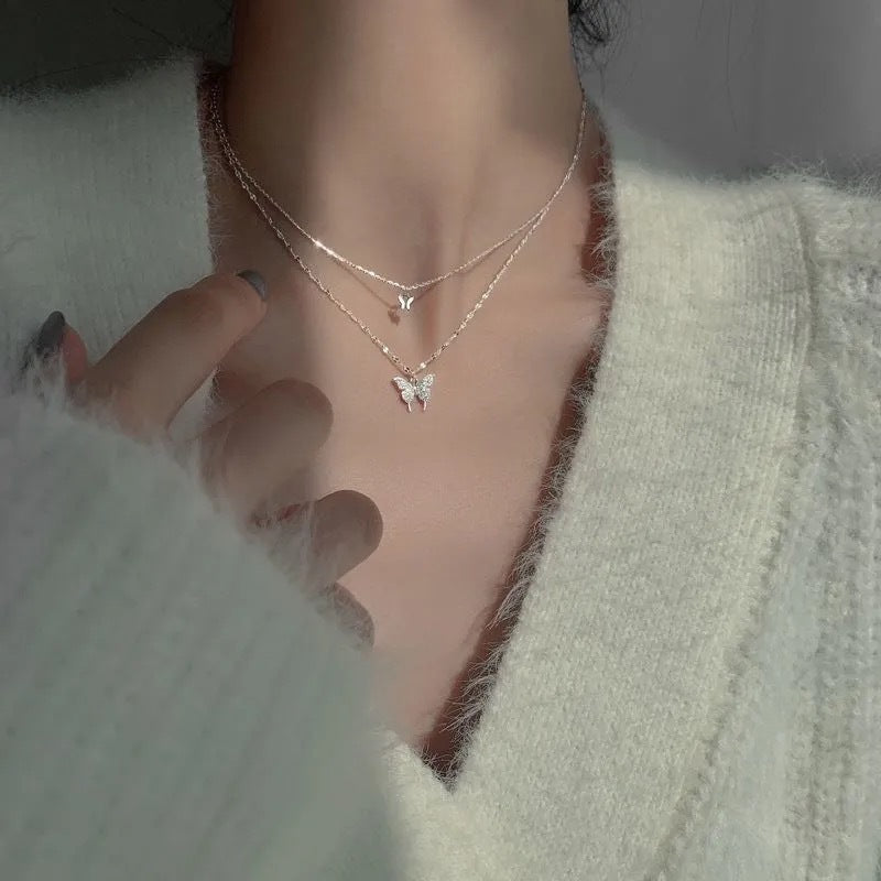 Zircon Bow Necklace for Women