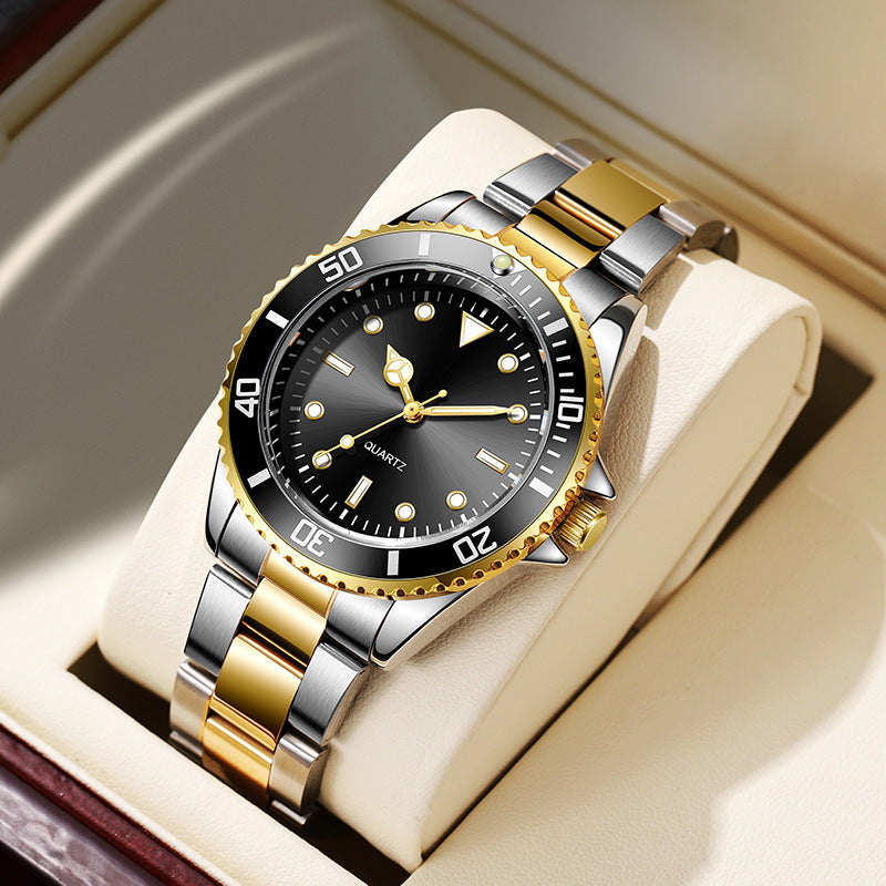 Mens Luminous Waterproof Quartz Watch with Calendar