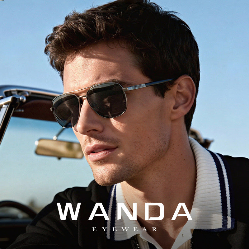 Titanium Alloy Pilot Sunglasses with UV400 Protection