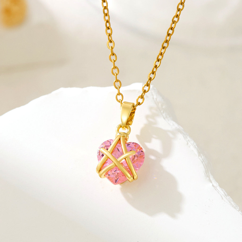 Heart Shape Zircon Necklace