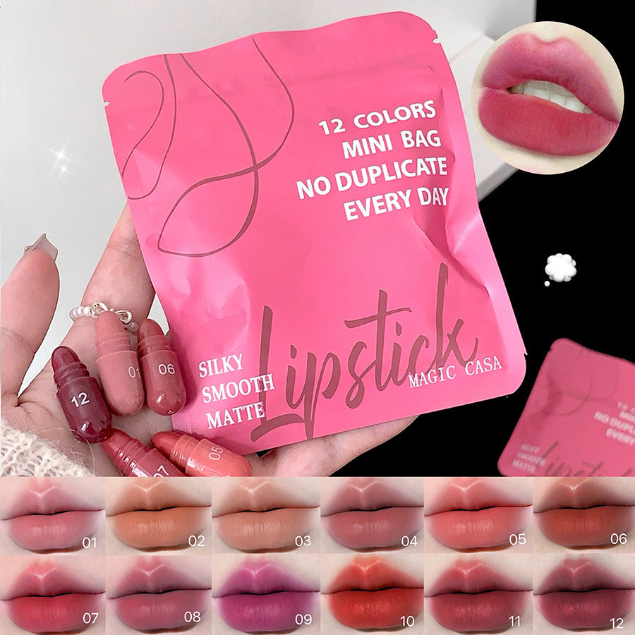12-Color Matte Lipstick Set