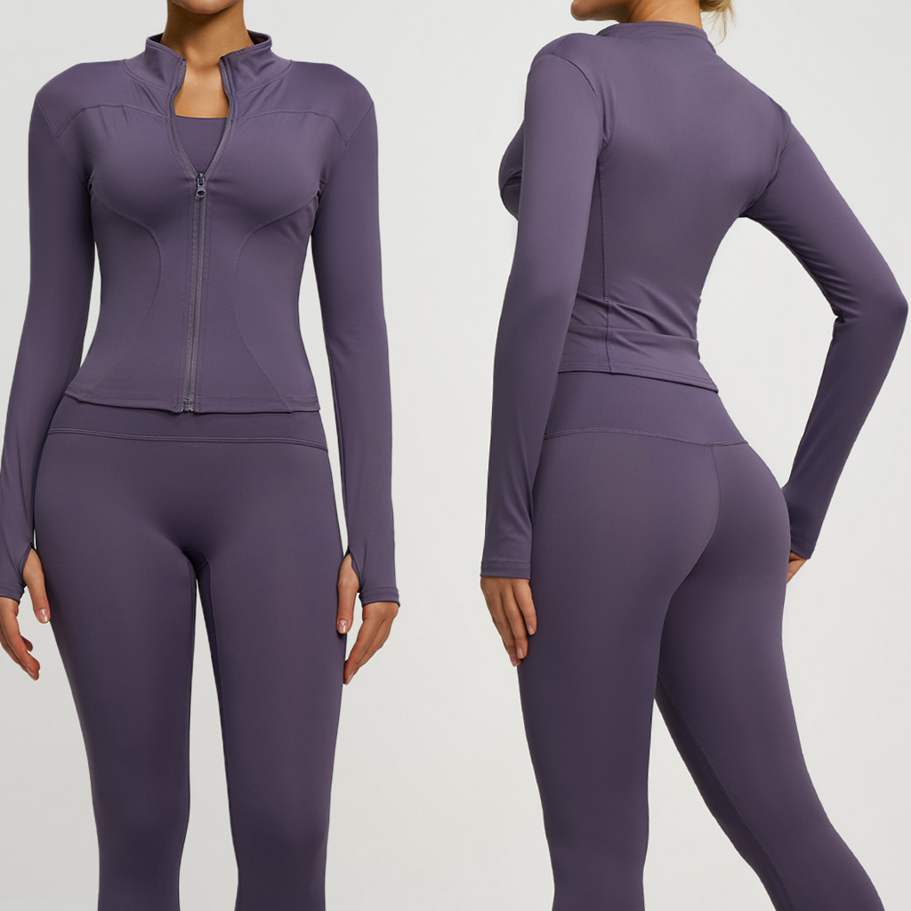 Lady's high-waisted yoga workout outfit