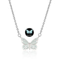 Glow Butterfly Silver Plated Necklace