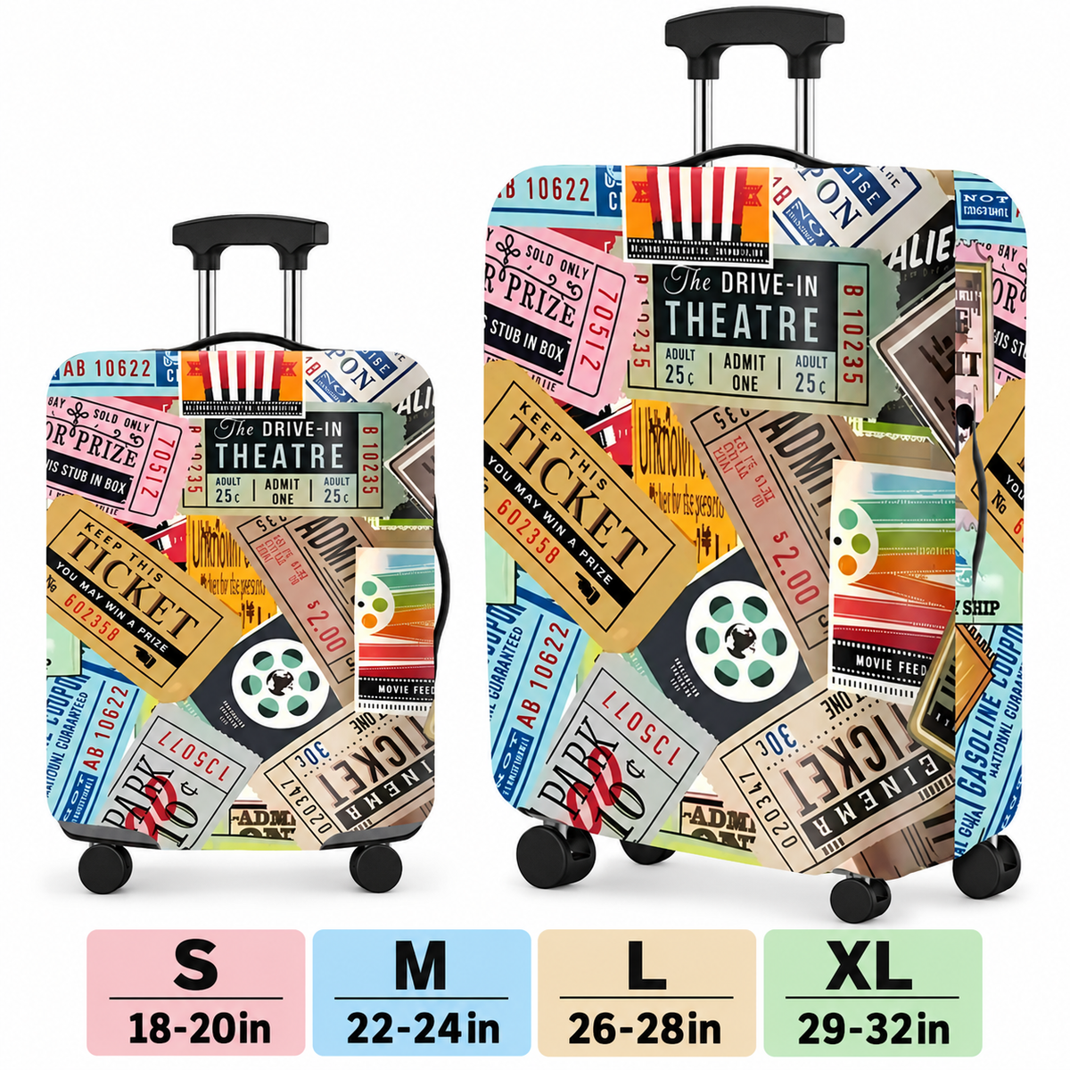 Printed Stretch Suitcase Cover