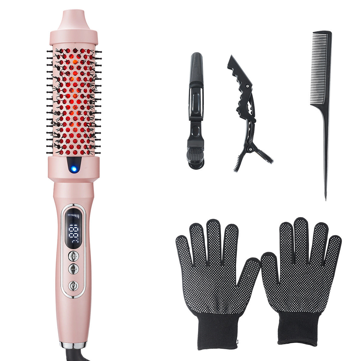 Infrared Hair Styling Comb Straightener Curler