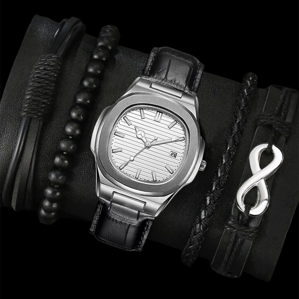 Classic Square Digital Watch with Steel Band