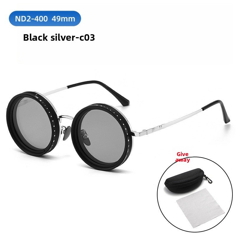 Adjustable Polarized Sunglasses with Rotating Filter