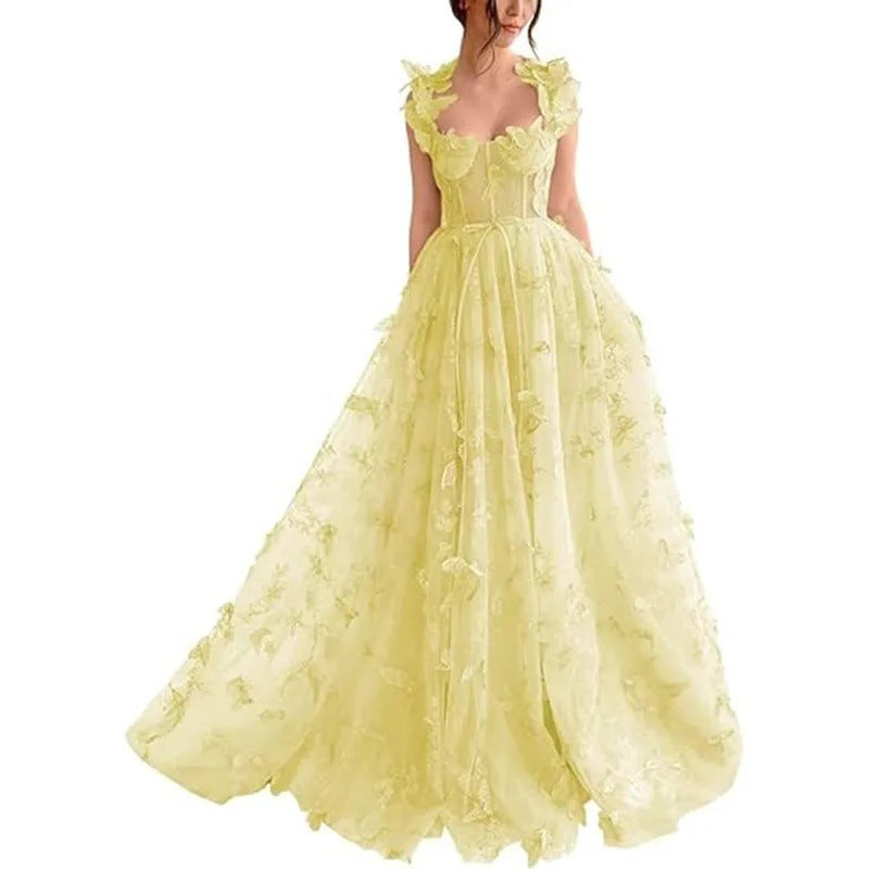 Elegant Spaghetti Strap Party Dress