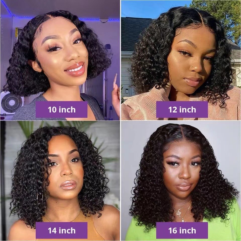 Lace Front Wig with Transparent Front, Adhesive-Free, High-Definition Human Hair