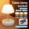 LED Desk Lamp with USB Charging Ports and Power Outlets