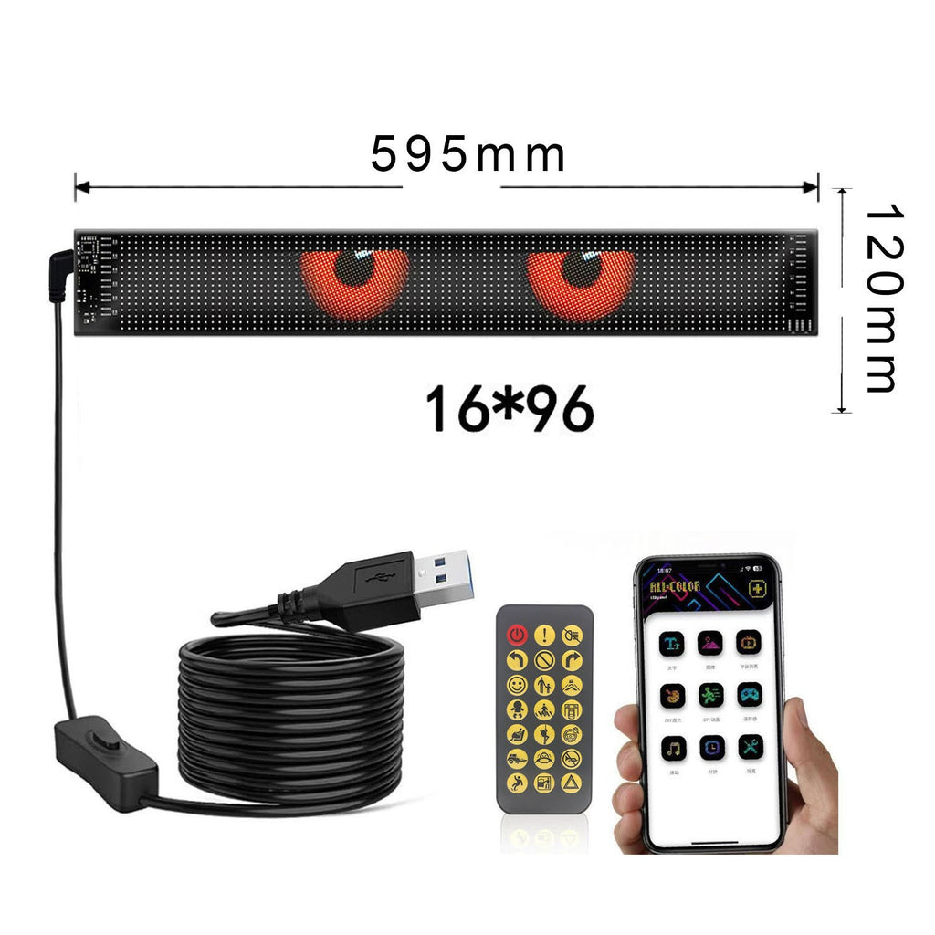 USB Bluetooth Flexible LED Car Display Screen