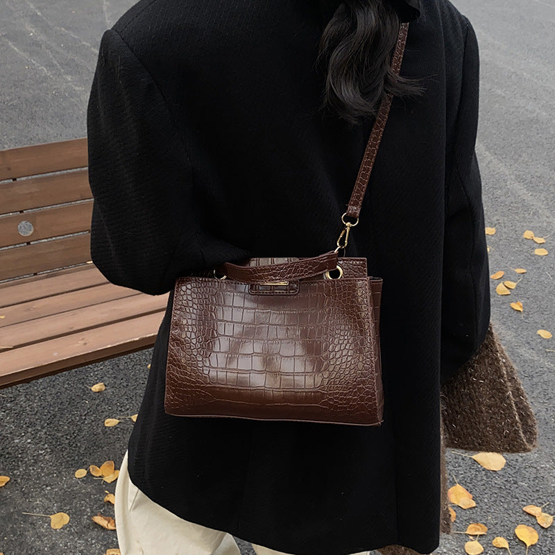 Textured PU Crossbody Bag with Phone Pocket
