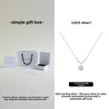 Pure Silver Moissanite Necklace with Gift Box