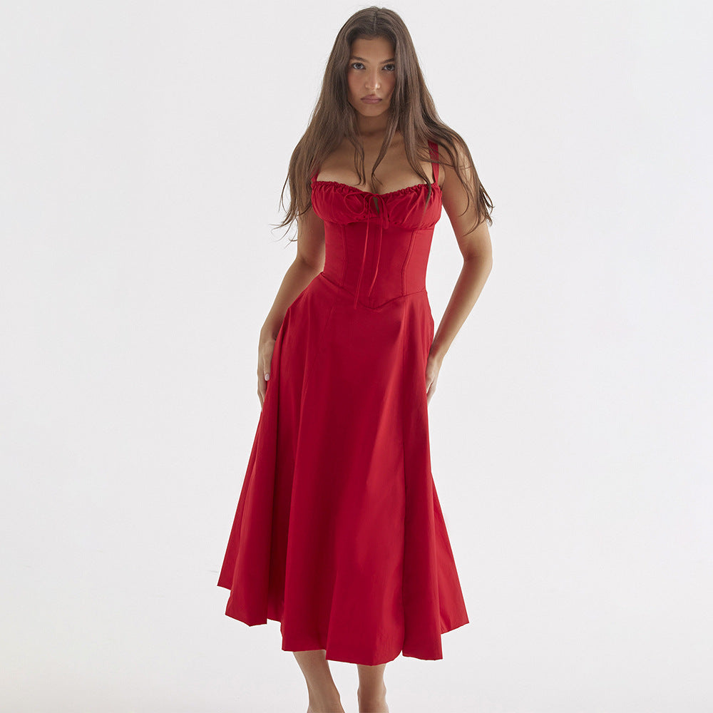 Strap Waist Sling Dress