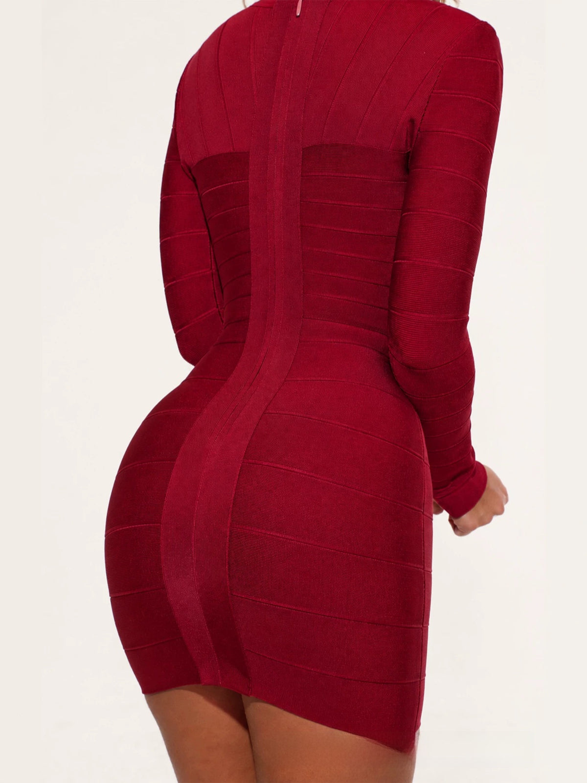 Womens Deep V-Neck Bandage Dress