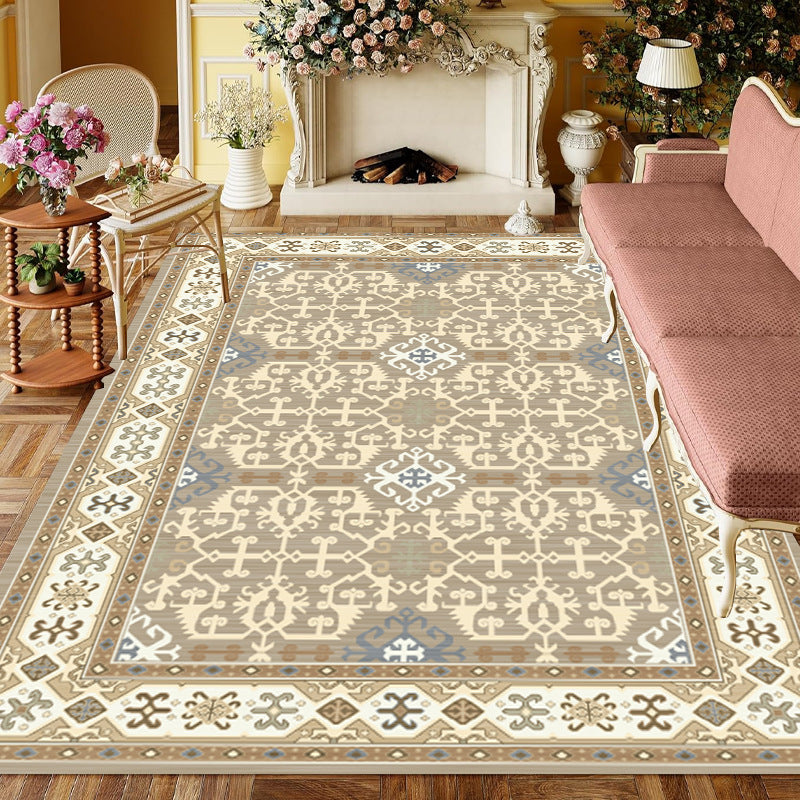 Retro Elegant Imitation Cashmere Floor Mat