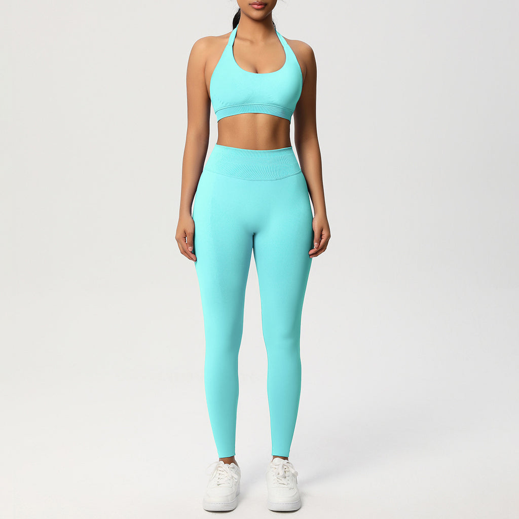 Seamless Solid Color Knitted Yoga Wear