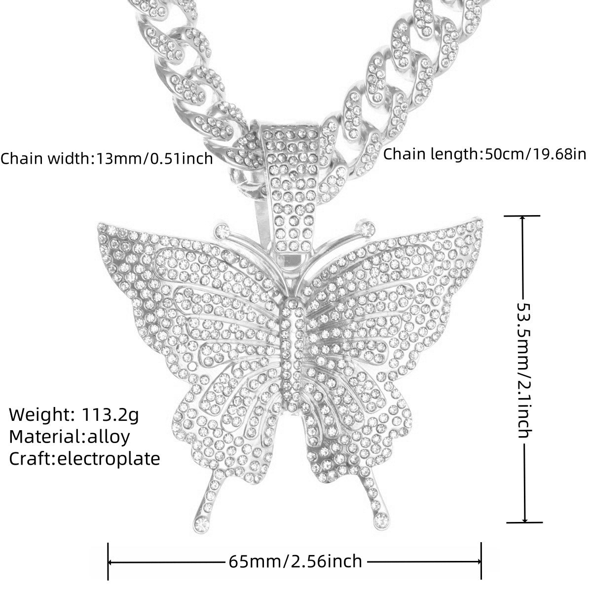 Cuban chain necklace pendant