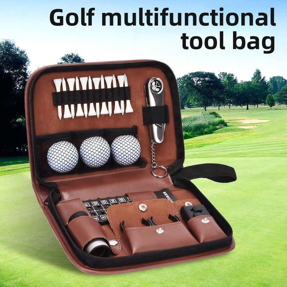 Golf kit outdoor sports golf bag ball nail scorecard multifunctional storage bag